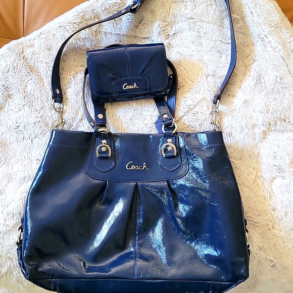 Coach Handbags - Indigo blue Coach bag w/Wallet